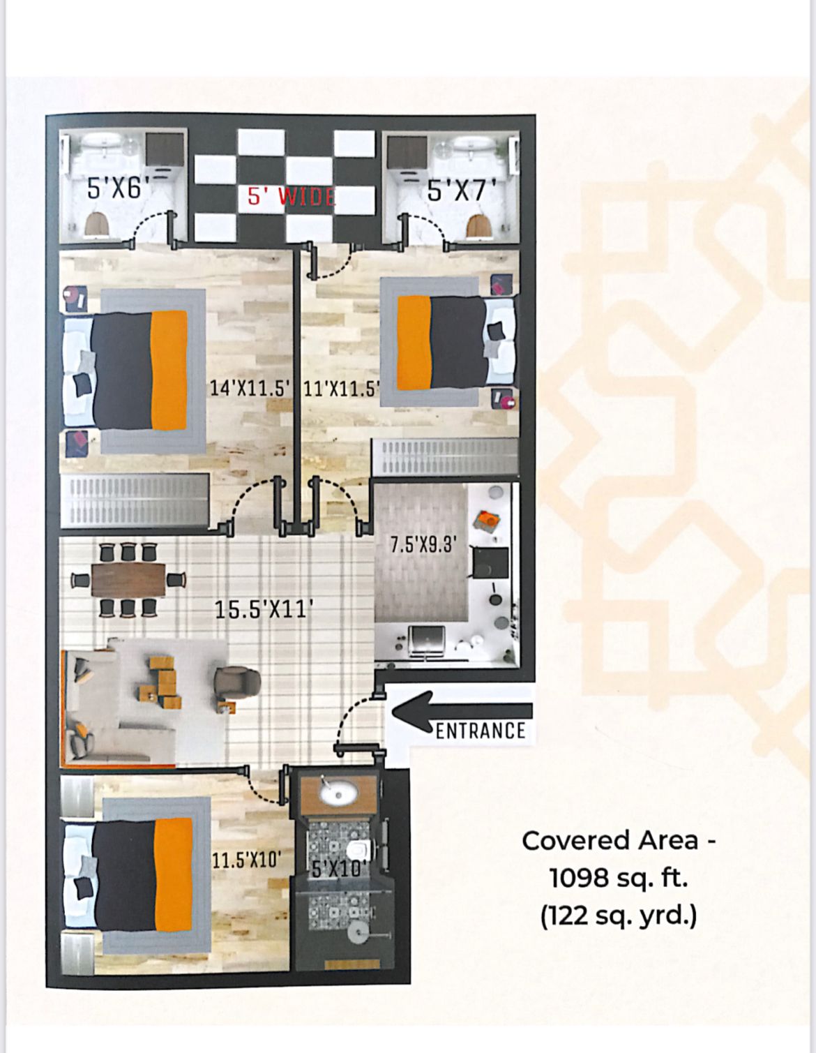 3BHK villa in Kharar